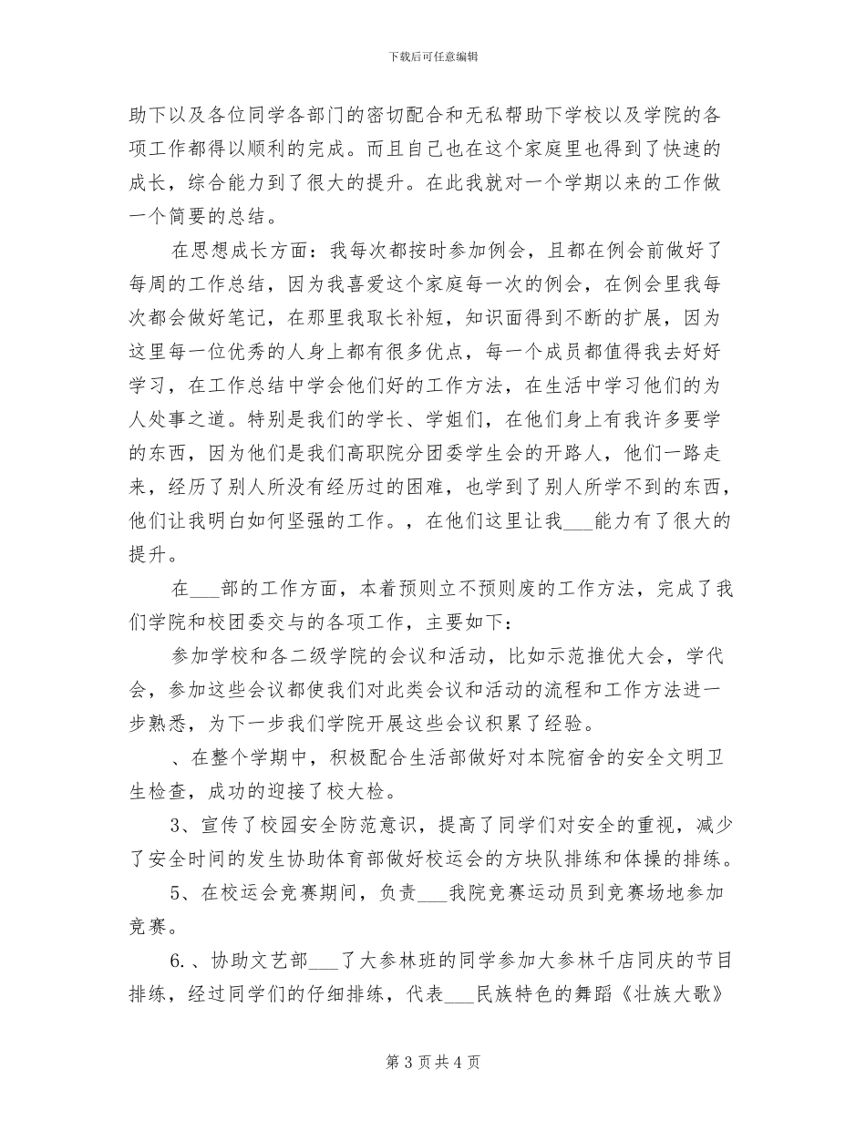 2024年分团委学生会少数民族联谊会工作总结_第3页