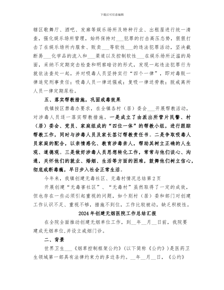 2024年创建无毒社区、无毒村情况总结_第3页