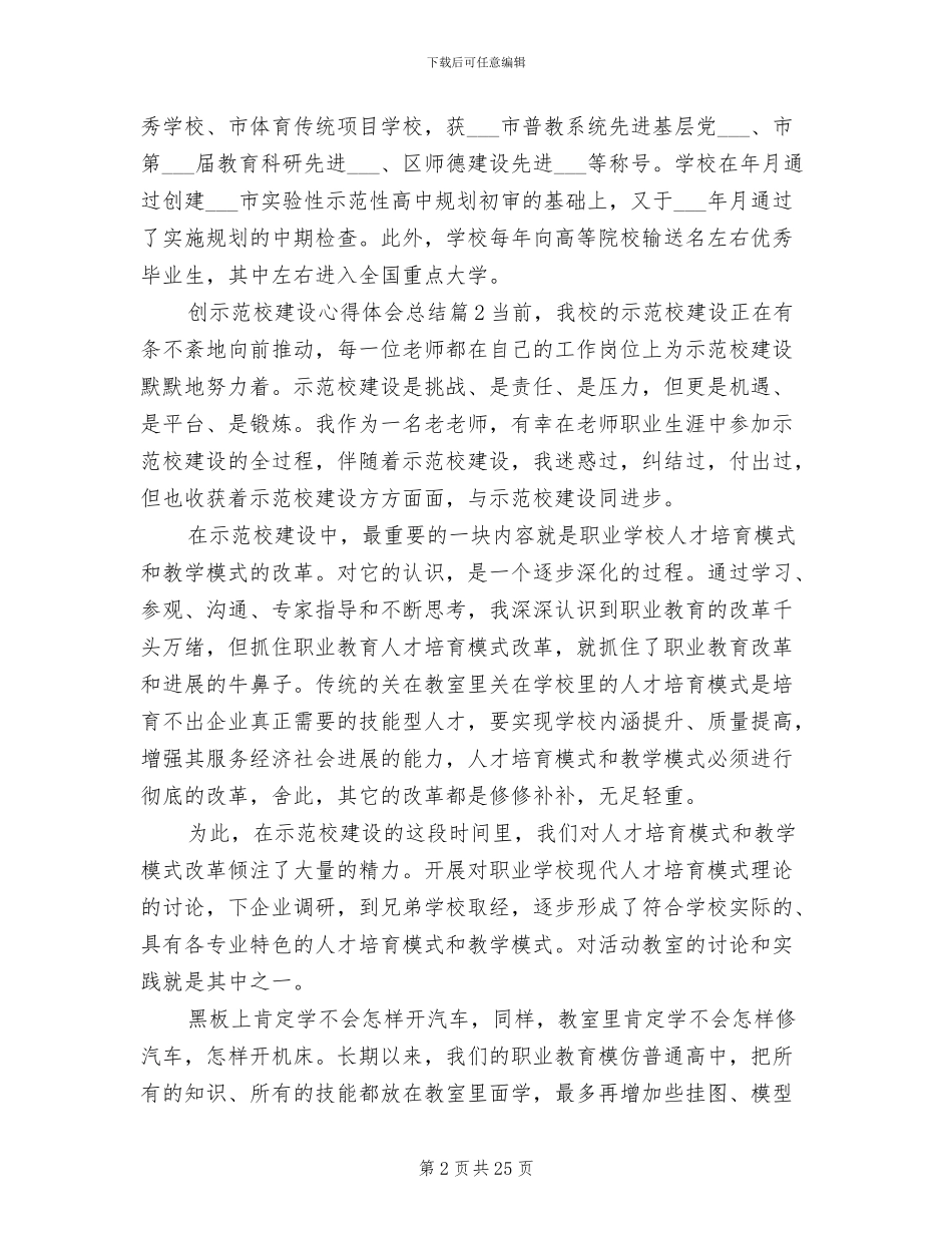 2024年创示范校建设心得体会总结_第2页