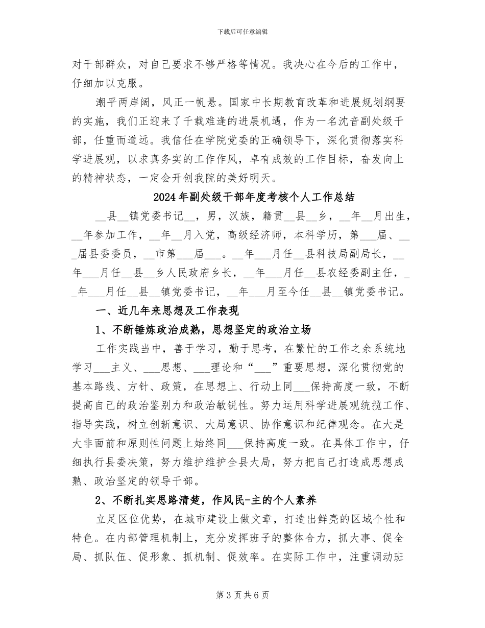 2024年副处级干部工作总结_第3页