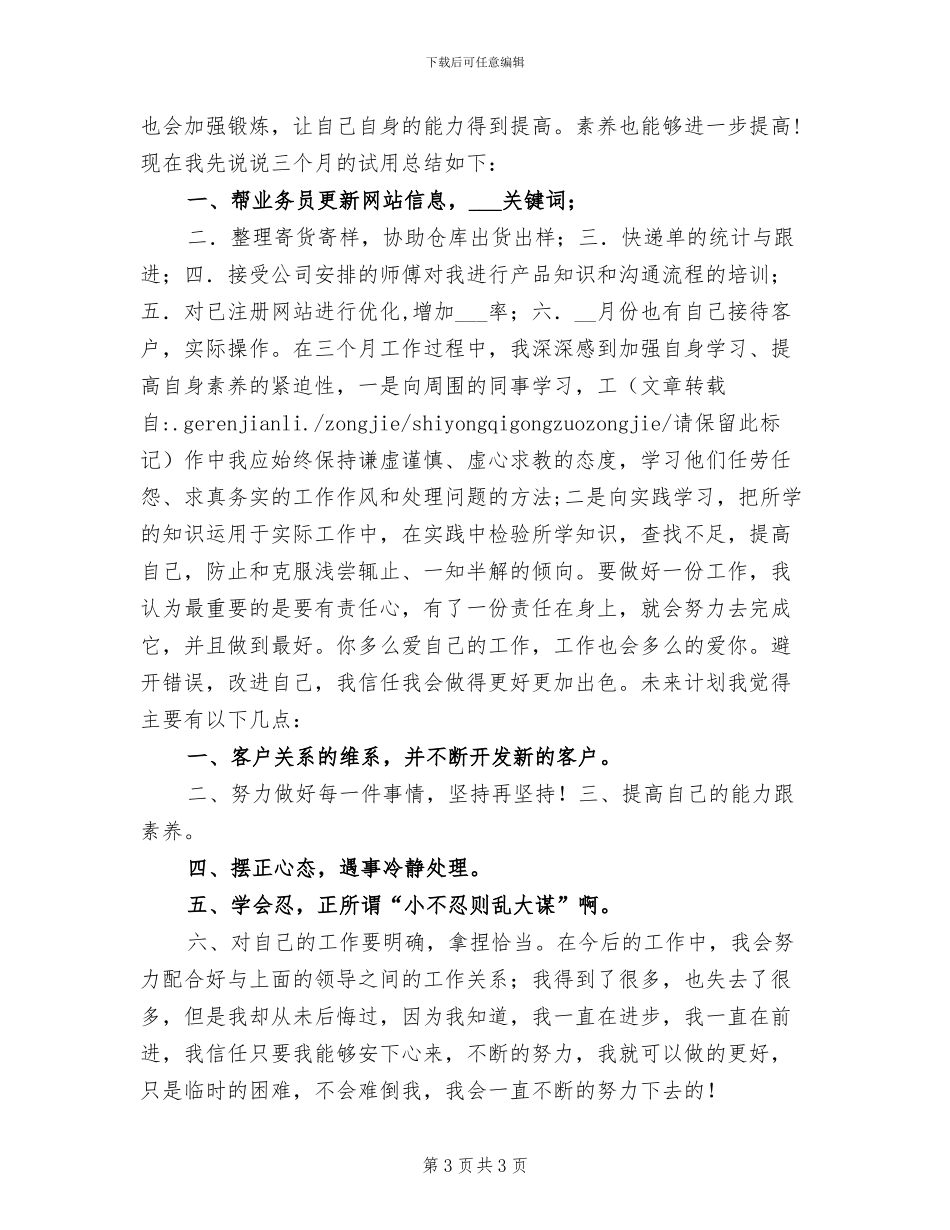 2024年助理销售工作总结样本_第3页