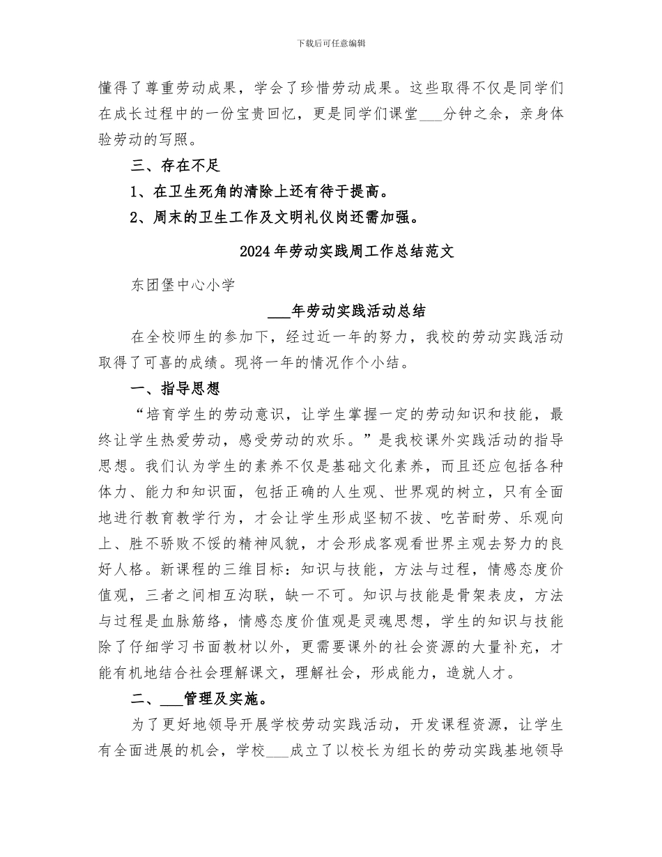 2024年劳动实践周工作总结_第2页