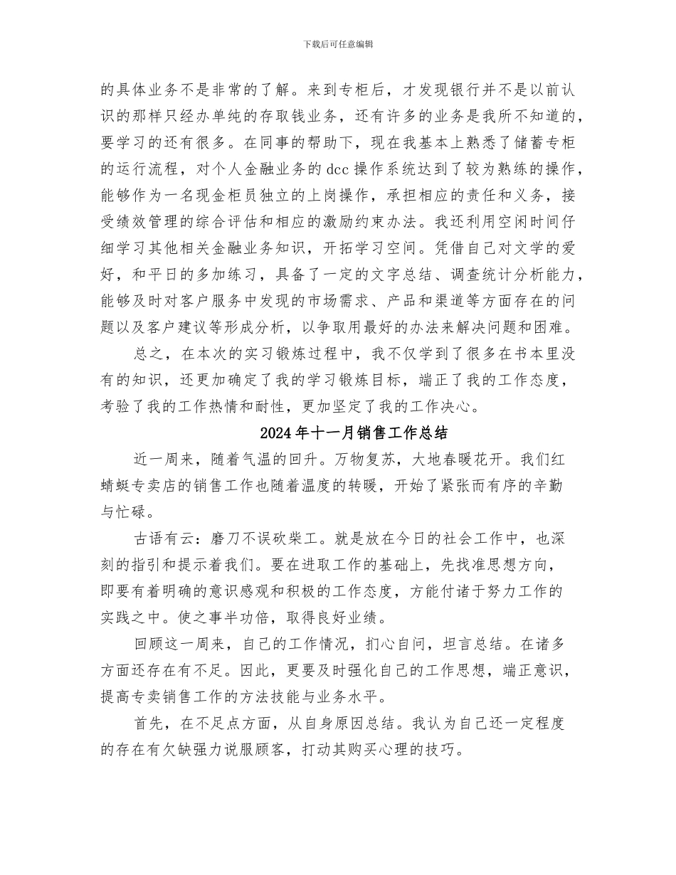 2024年十一月银行工作总结_第2页