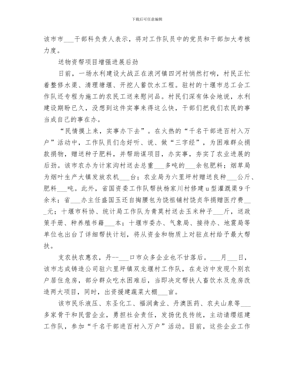 2024年千名干部进村入户总结范本_第3页