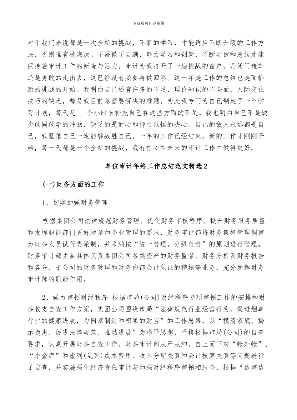 2024年单位审计年终工作总结范文_第3页