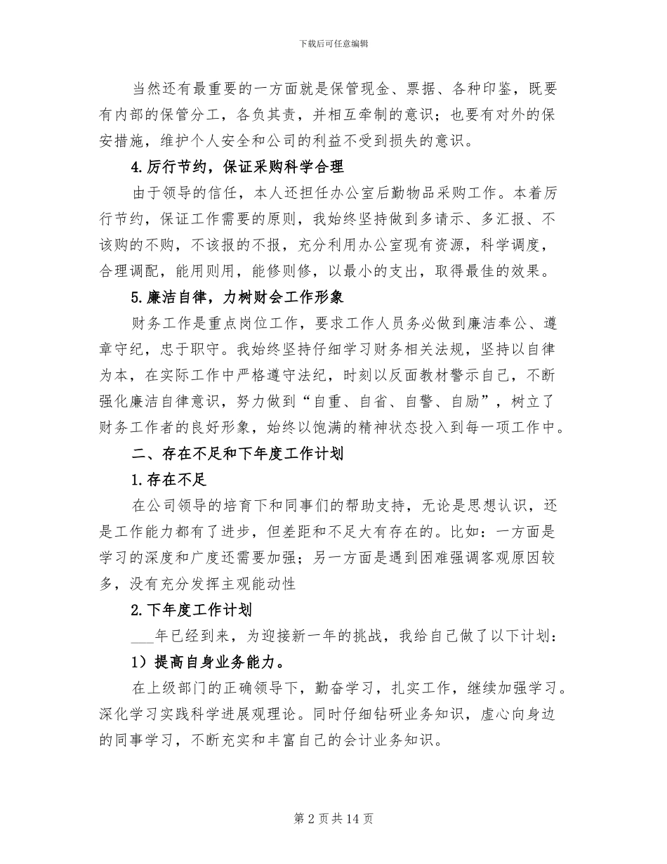 2024年单位出纳年终工作总结_第2页