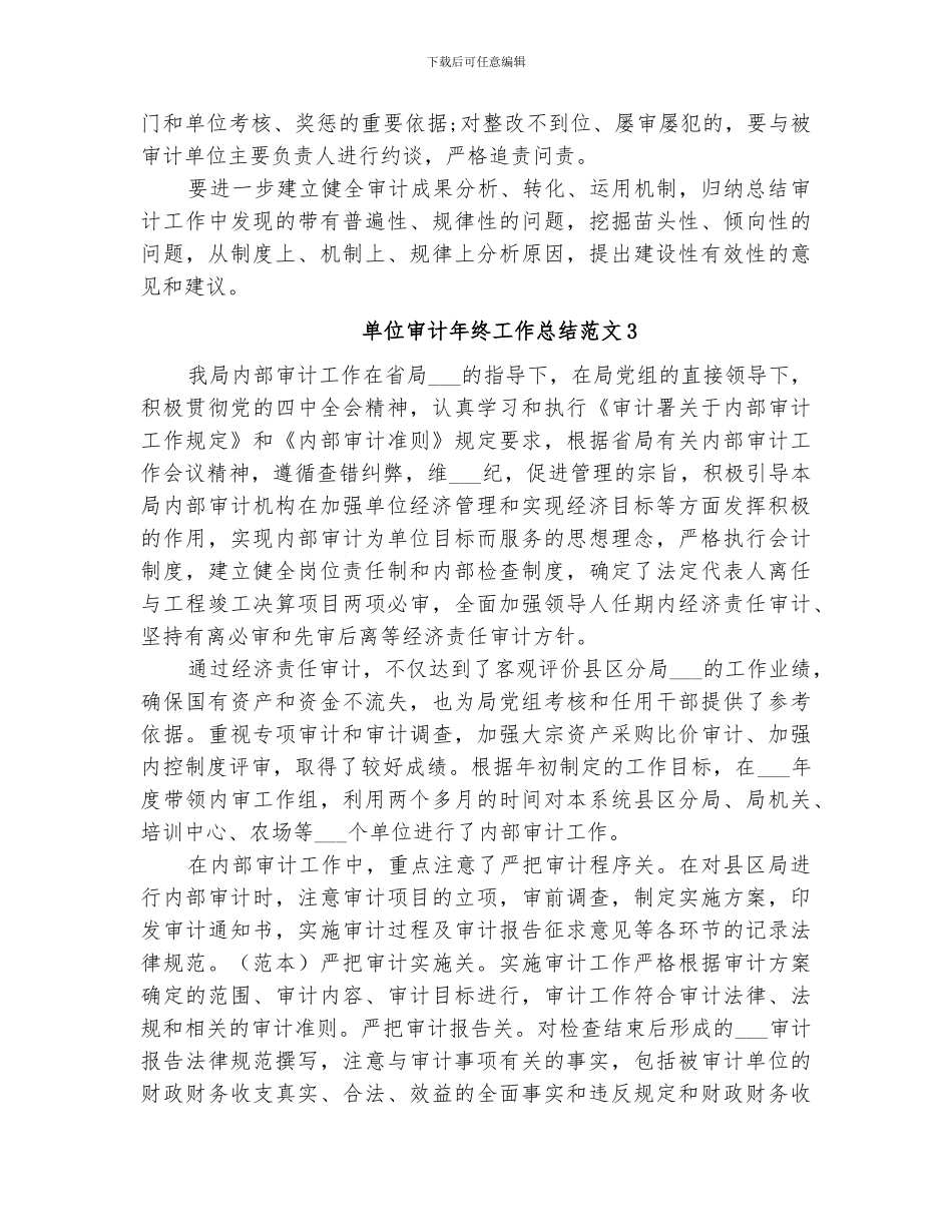 2024年单位审计年终工作总结_第3页