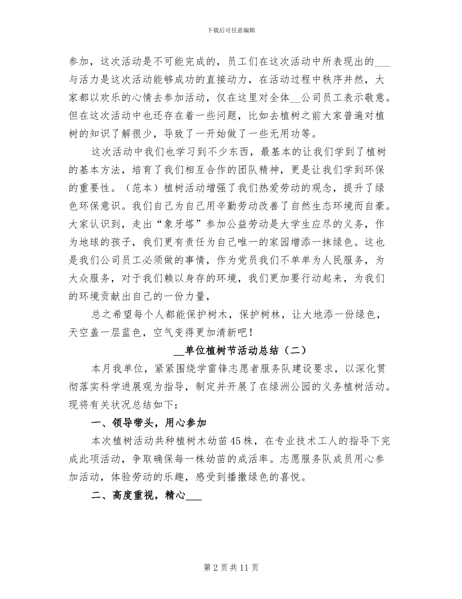 2024年单位植树节活动总结_第2页