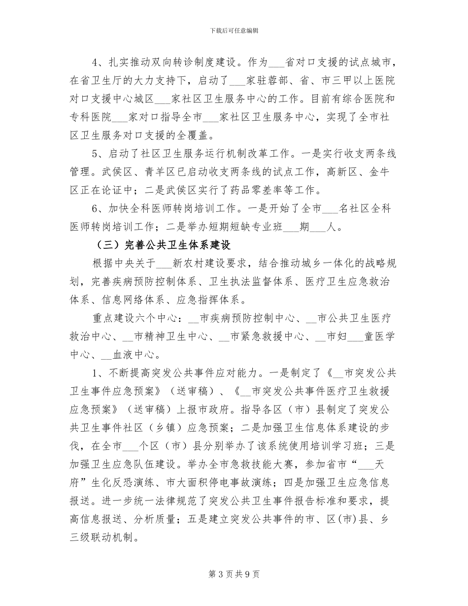 2024年卫生局办公室上半年工作总结_第3页