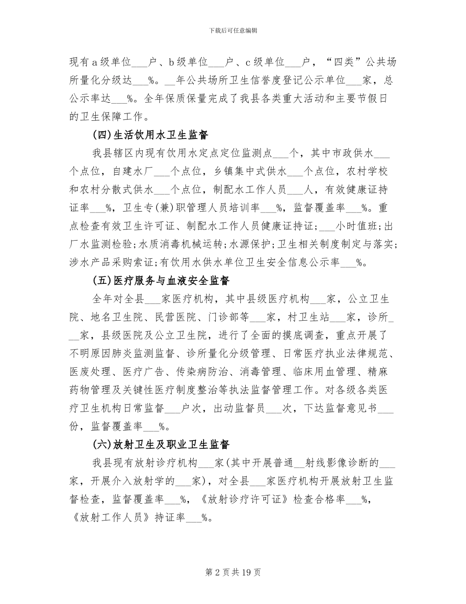 2024年卫生监督工作总结范文_第2页