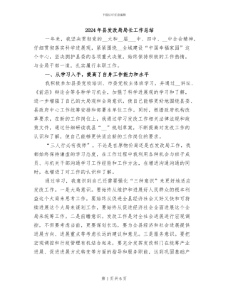 2024年县发改局局长工作总结