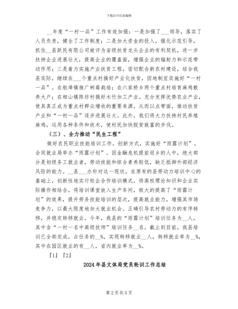 2024年县整村推进工作总结_第2页