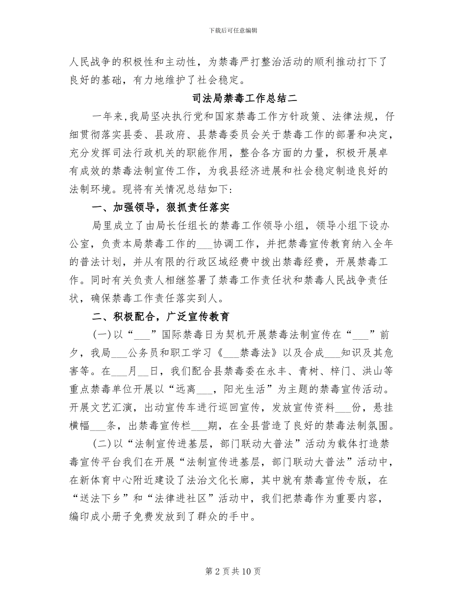 2024年司法局禁毒工作总结_第2页