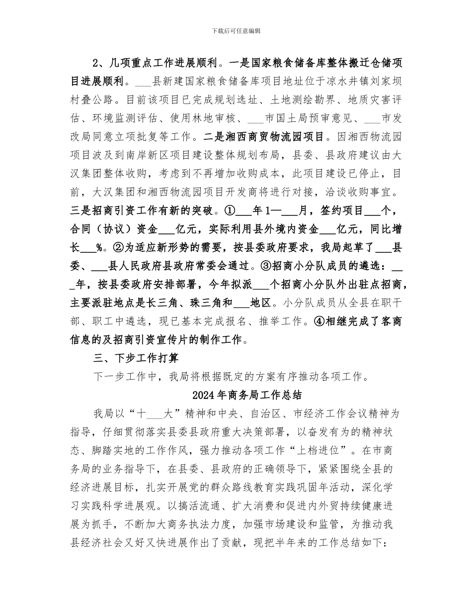 2024年商务局工作小结_第3页