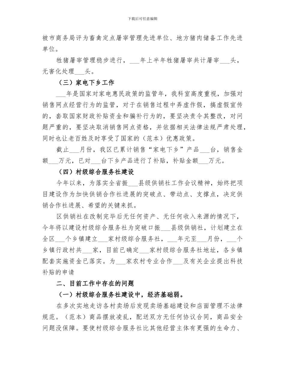 2024年商务局流通秩序管理科工作总结_第2页