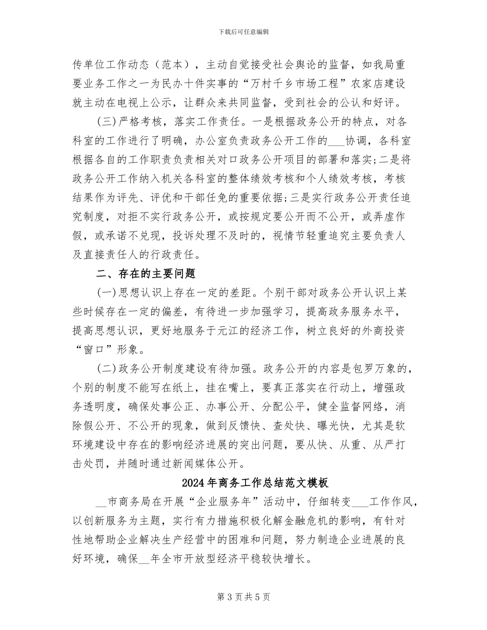 2024年商务工作总结范文样本_第3页