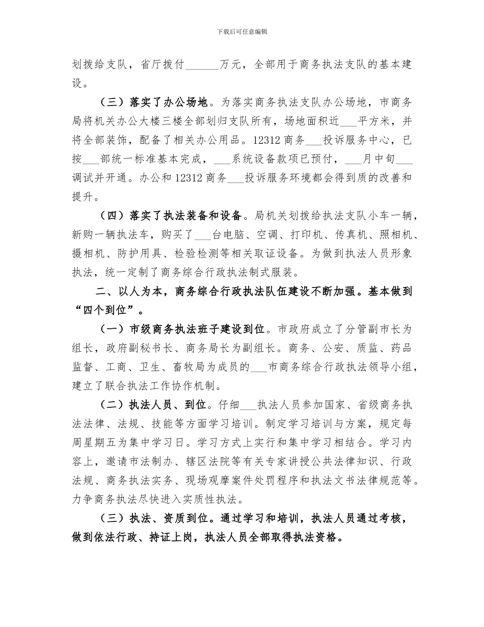 2024年商务综合行政执法工作总结_第2页