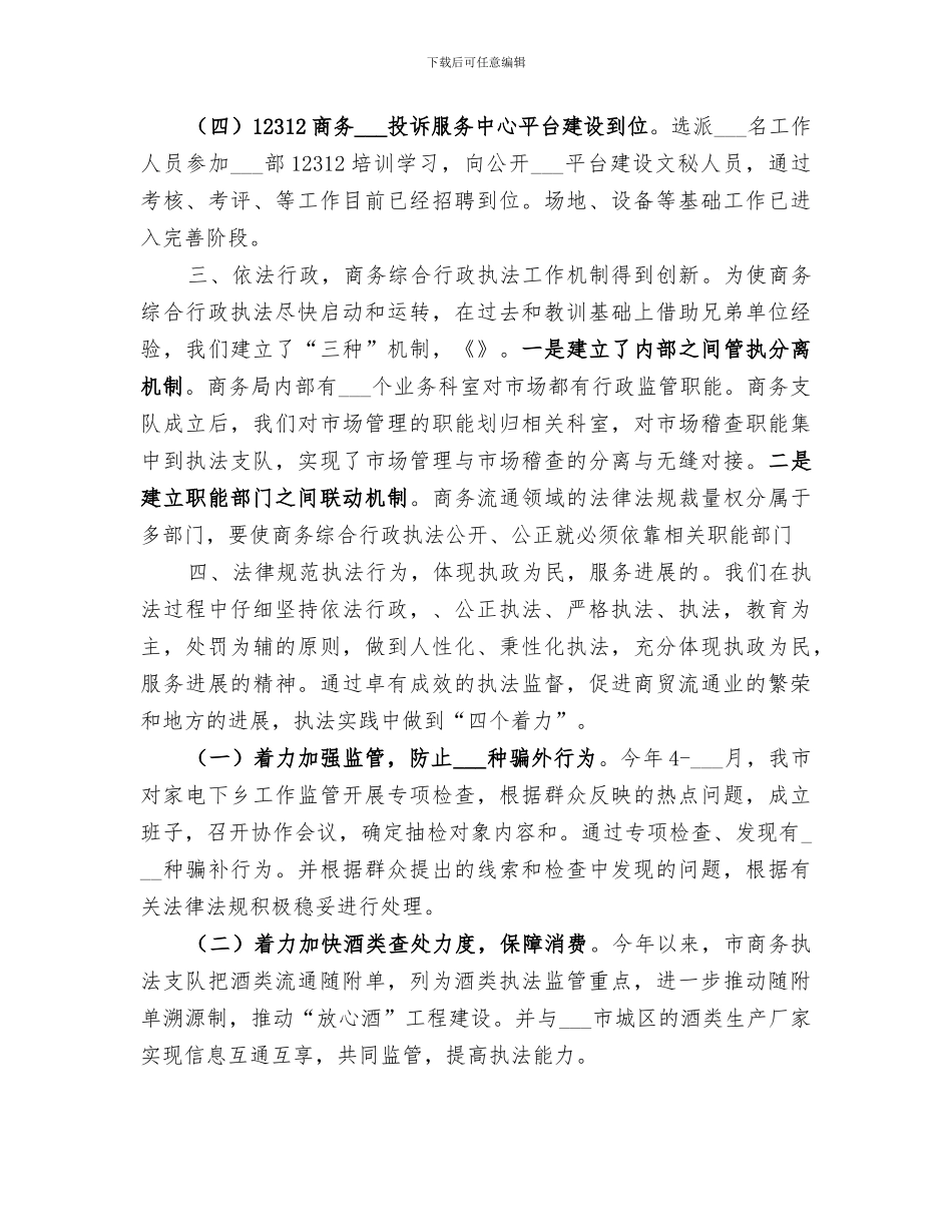 2024年商务综合行政执法工作总结_第3页