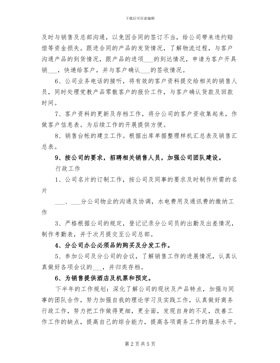 2024年商务销售总结_第2页