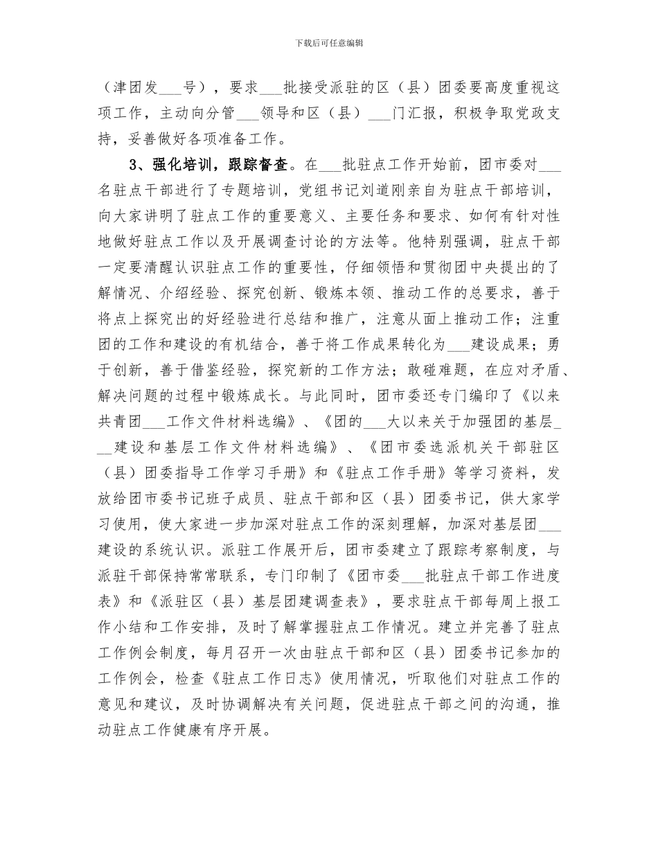 2024年团市委选派机关干部驻点指导工作情况总结_第2页