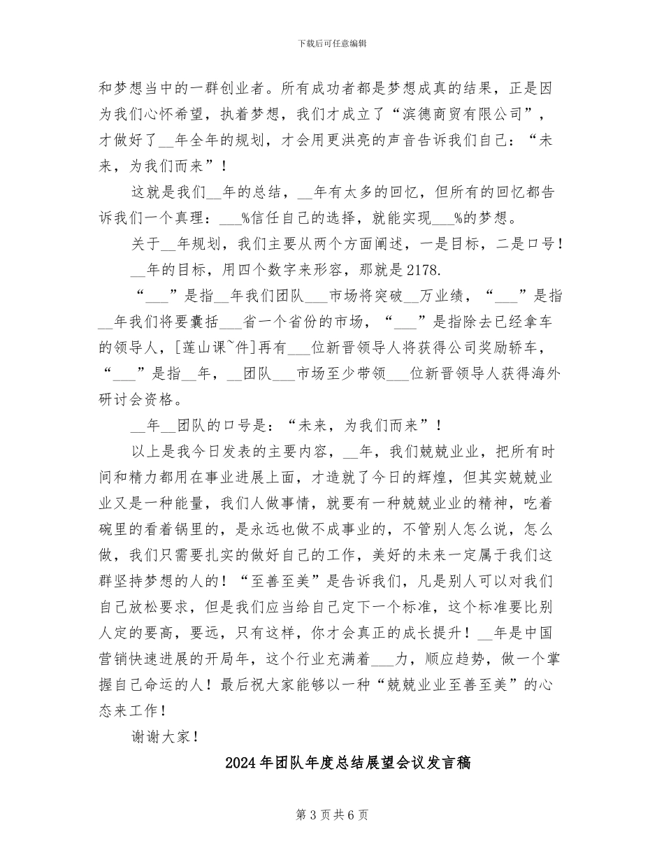 2024年团队年度总结展望会议发言_第3页