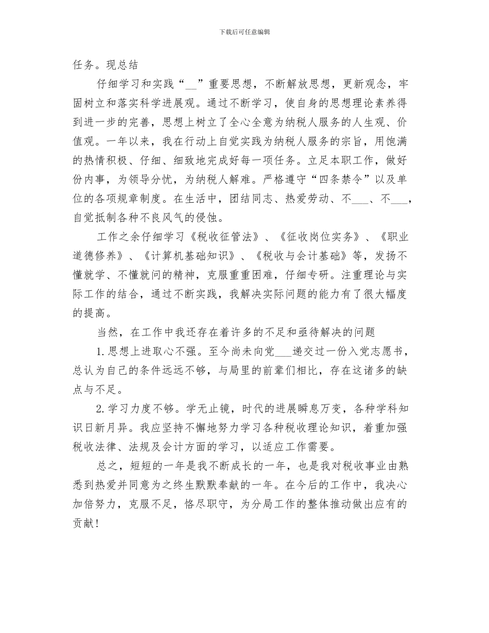 2024年国税个人年终总结范本_第2页