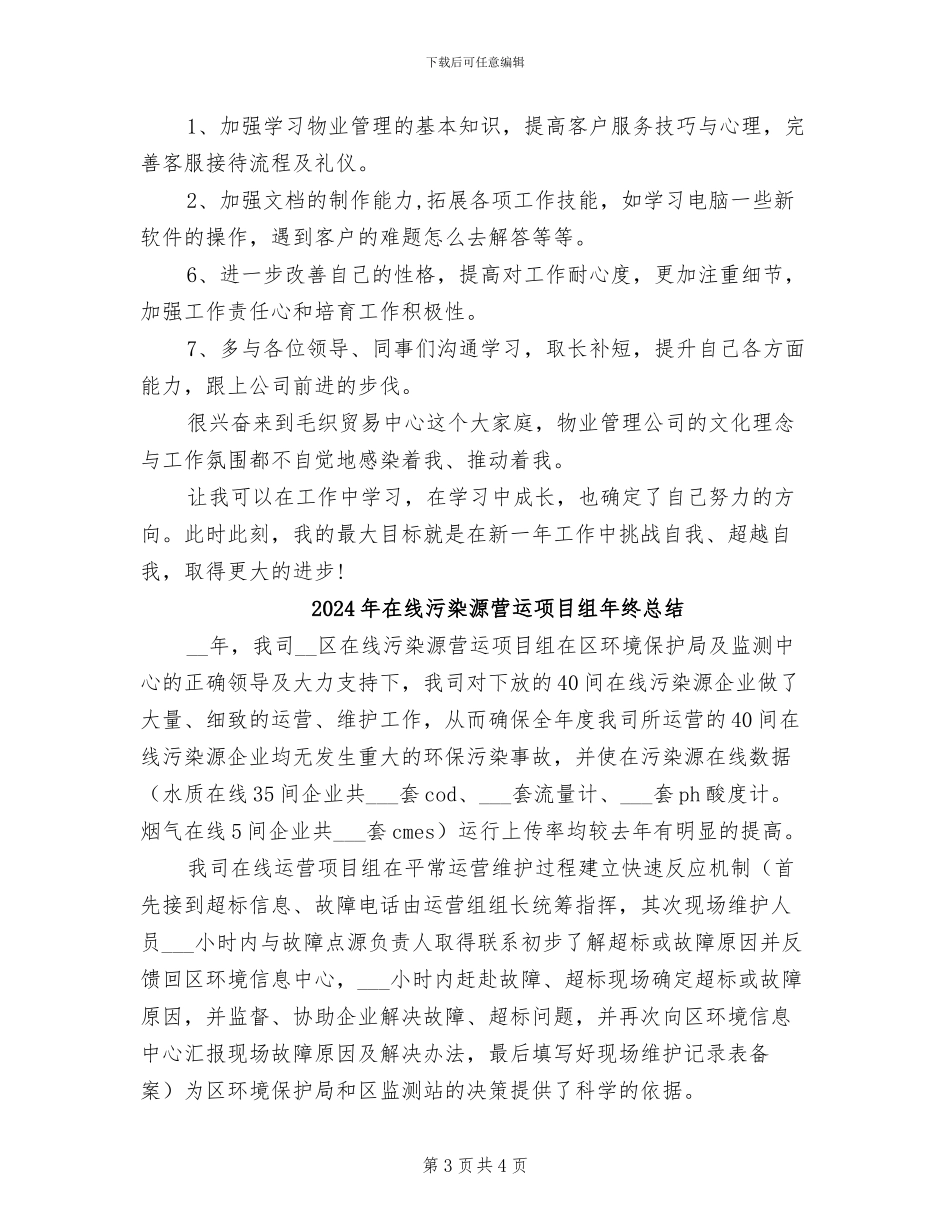 2024年在线客服年终总结_第3页