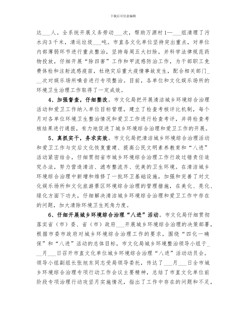 2024年城乡环境综合治理和爱卫工作总结_第2页