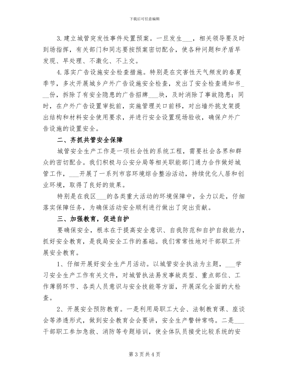 2024年城管安全生产大检查工作总结_第3页