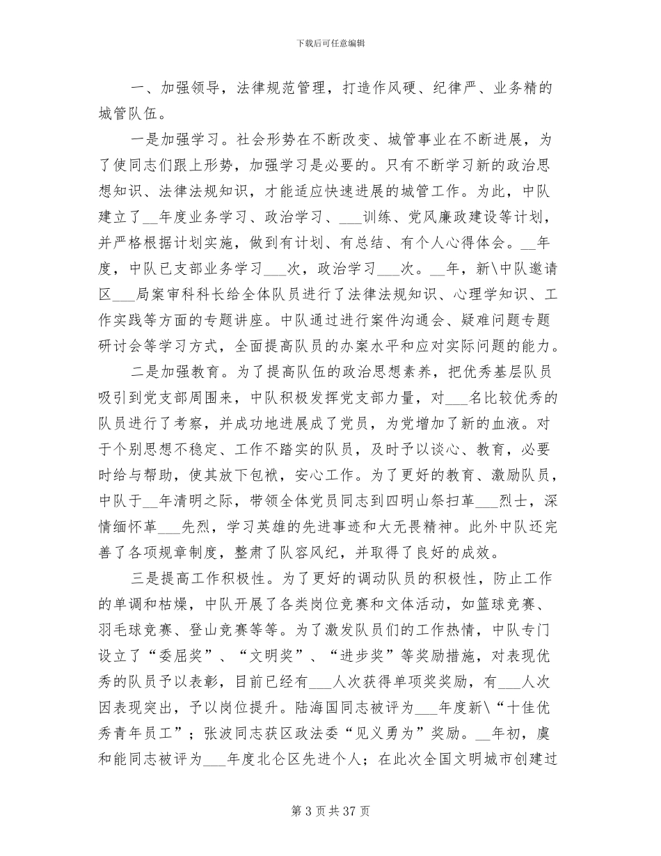 2024年城管年度工作总结范本_第3页