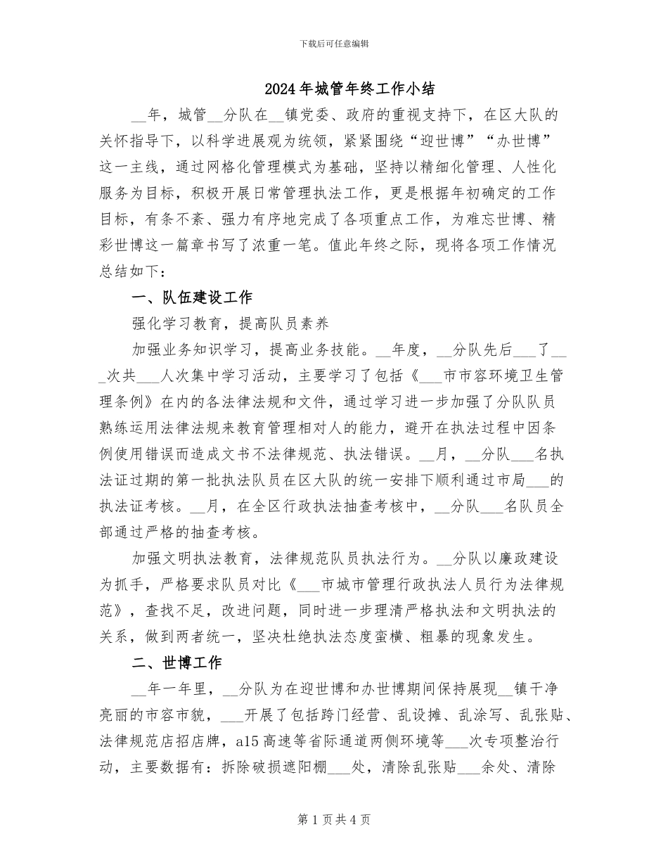 2024年城管年终工作小结_第1页