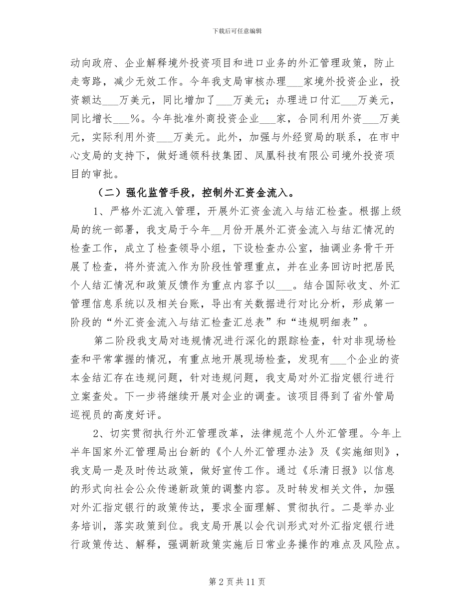 2024年外汇管理局工作总结_第2页