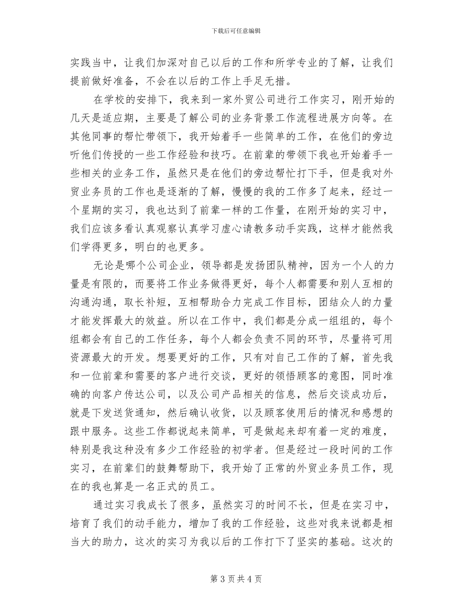 2024年外贸业务员实习总结_第3页