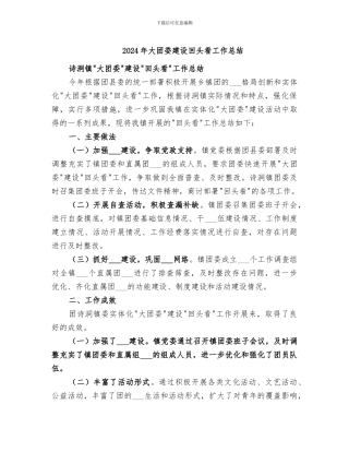 2024年大团委建设回头看工作总结