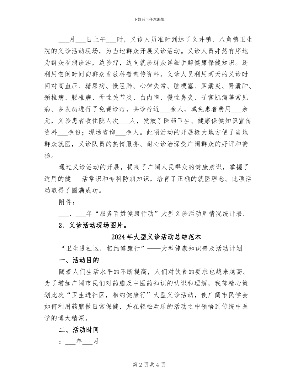 2024年大型义诊活动总结范文_第2页