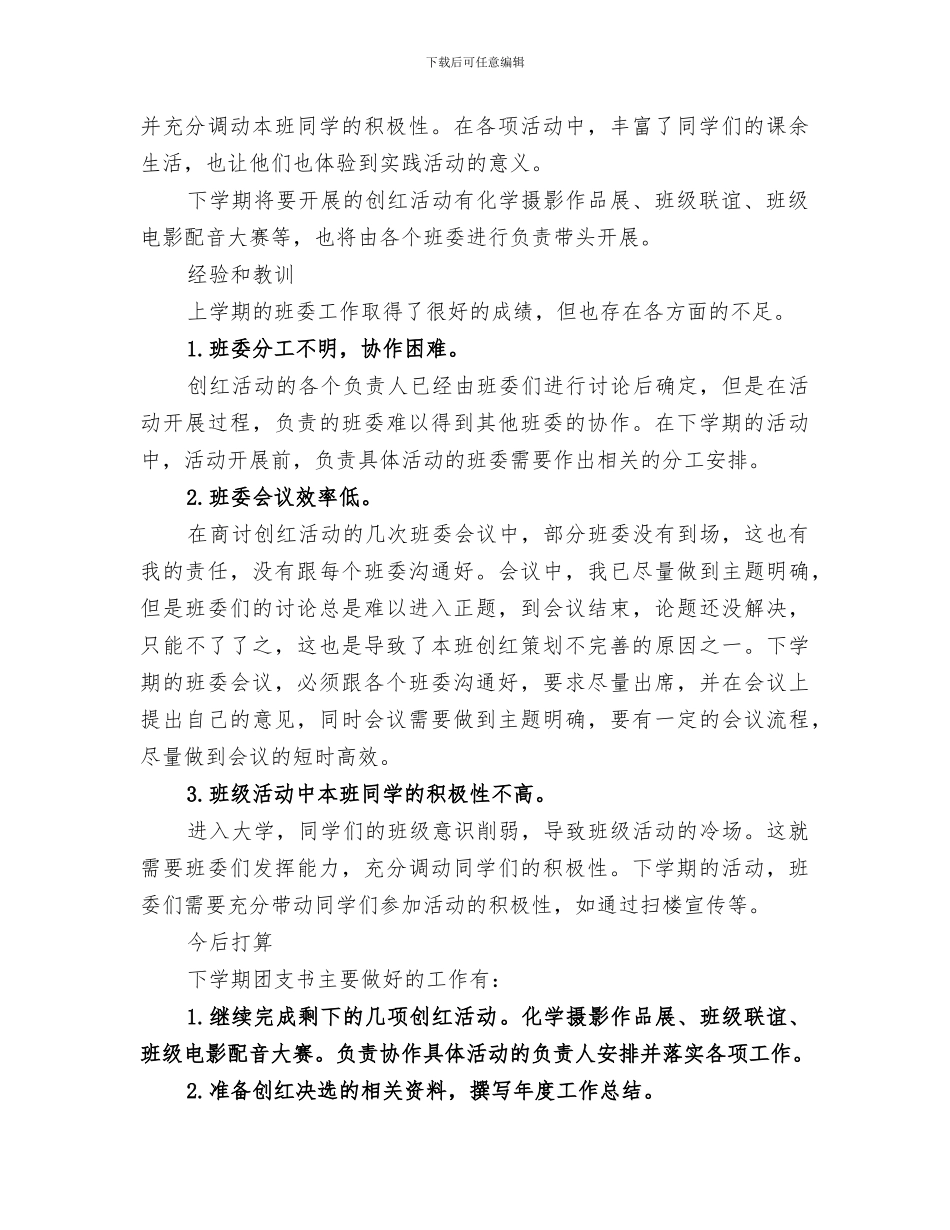 2024年大学团支书工作总结_第2页