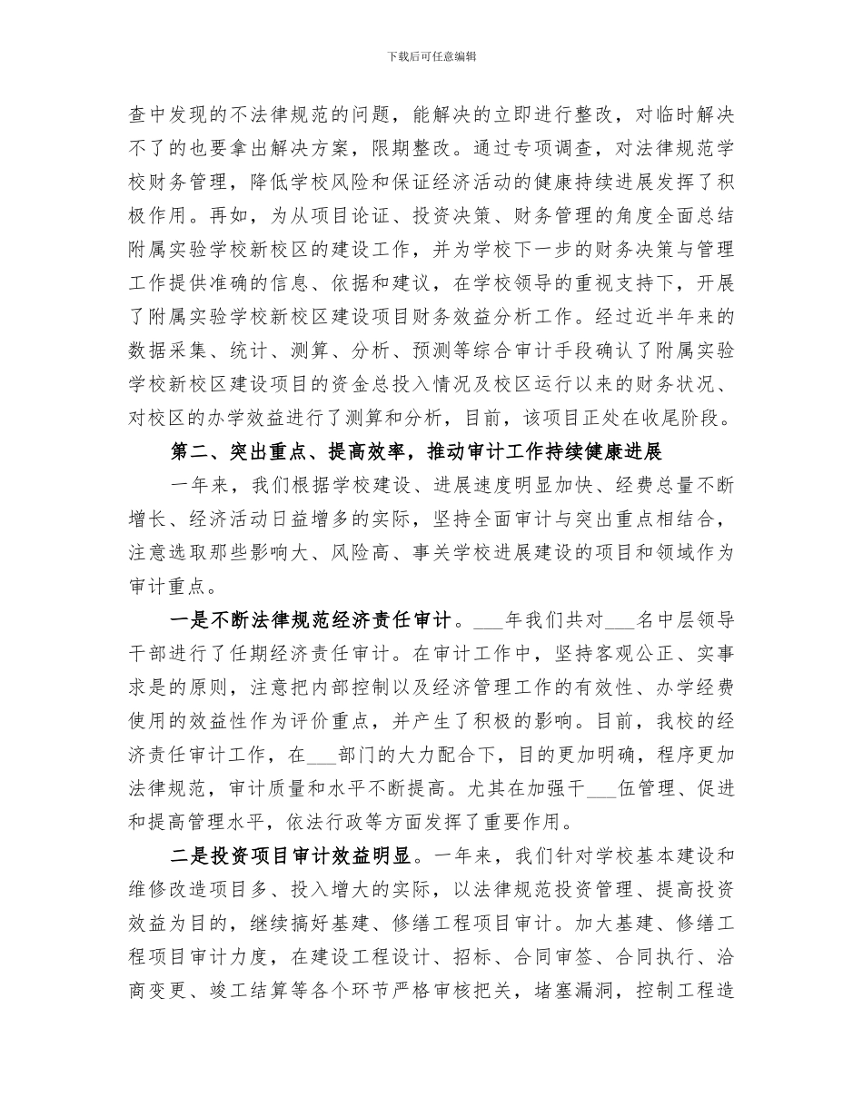 2024年大学审计工作总结_第2页