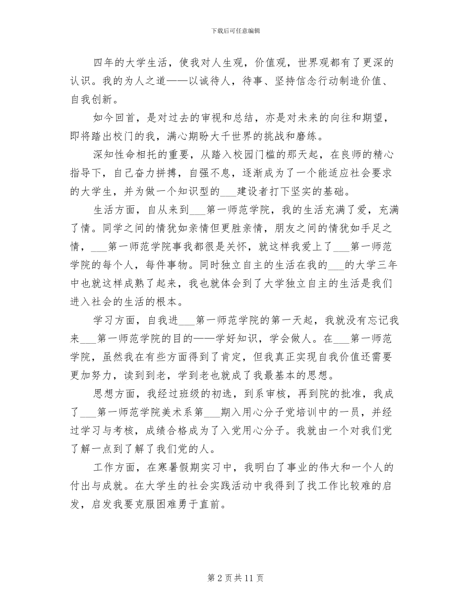2024年大学毕业生个人总结报告_第2页