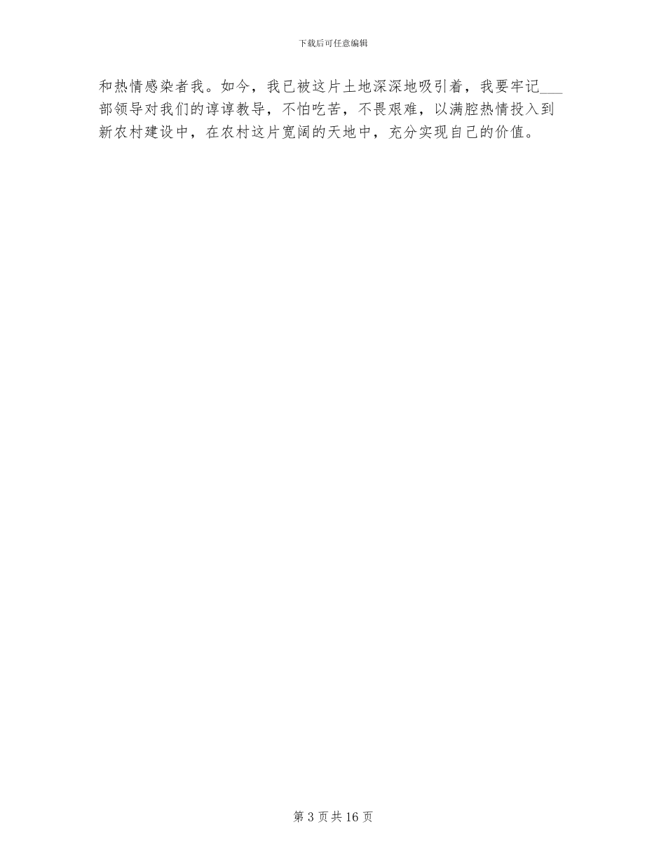 2024年大学生到村任职季度工作总结_第3页