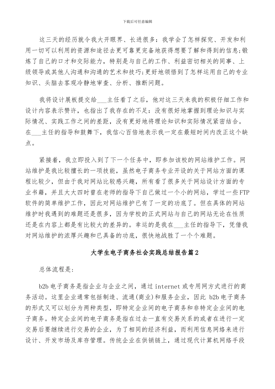 2024年大学生电子商务社会实践总结_第2页