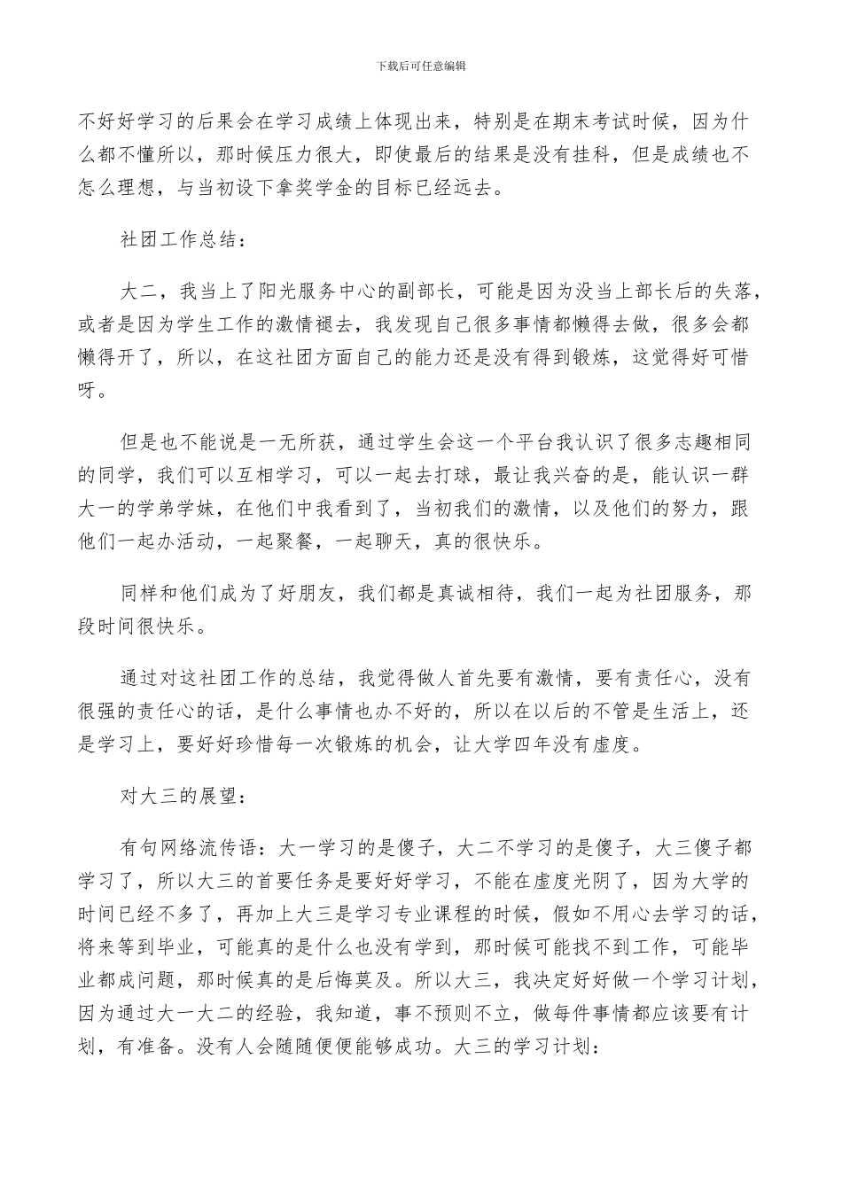 2024年大学生鉴定自我总结_第3页
