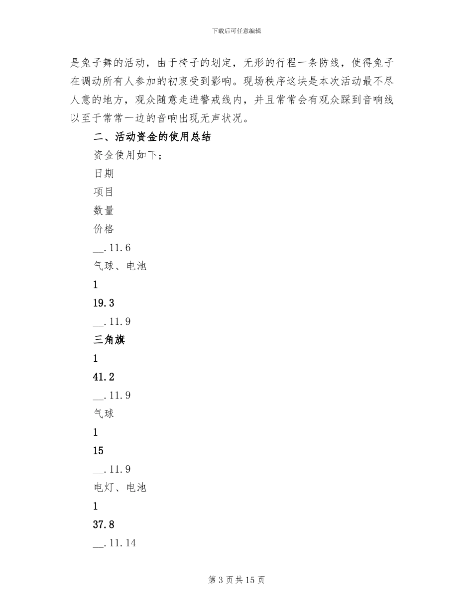 2024年大学社团大联欢活动总结_第3页