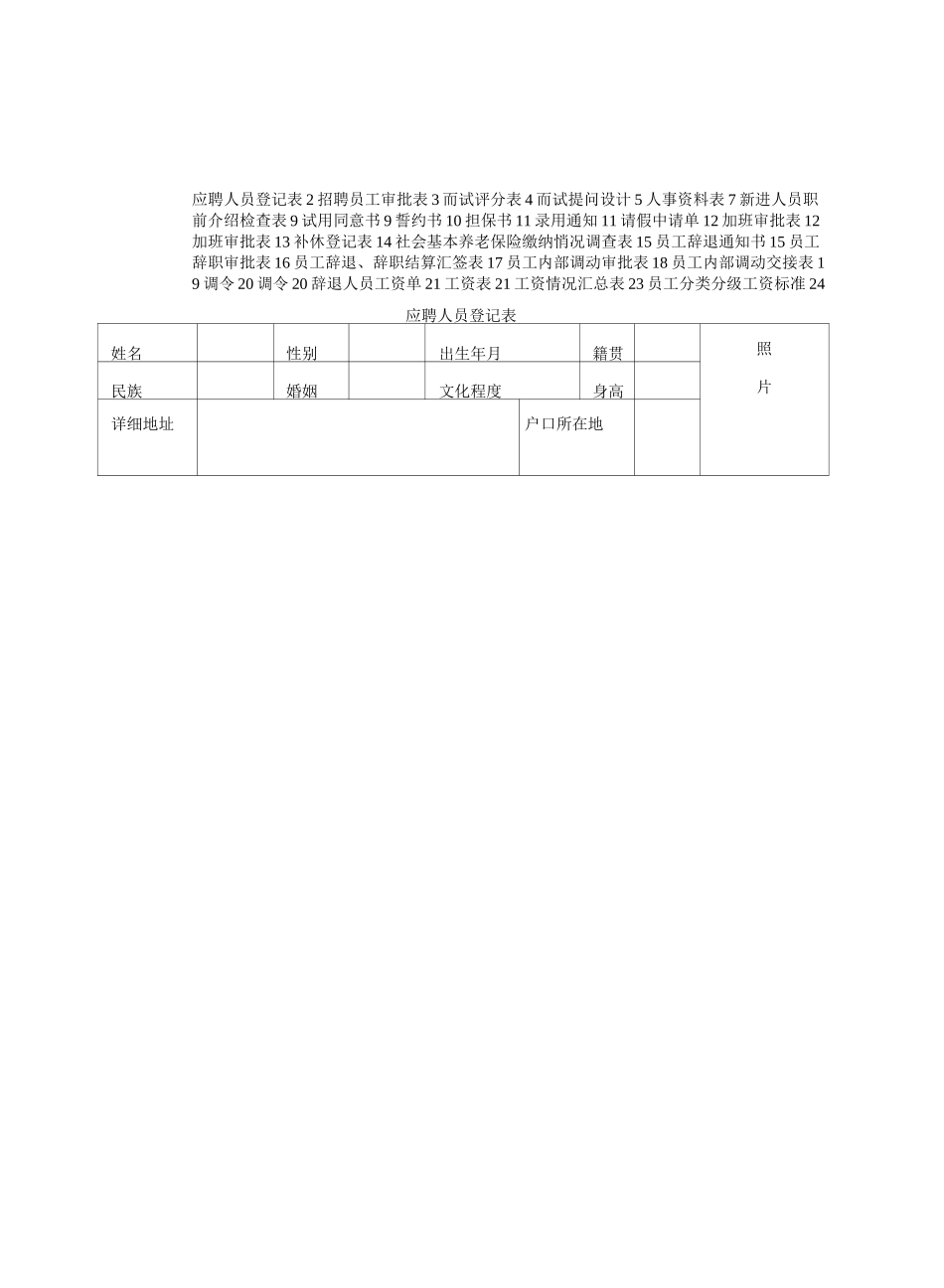 人事表格大全(各类人事表格)_第2页
