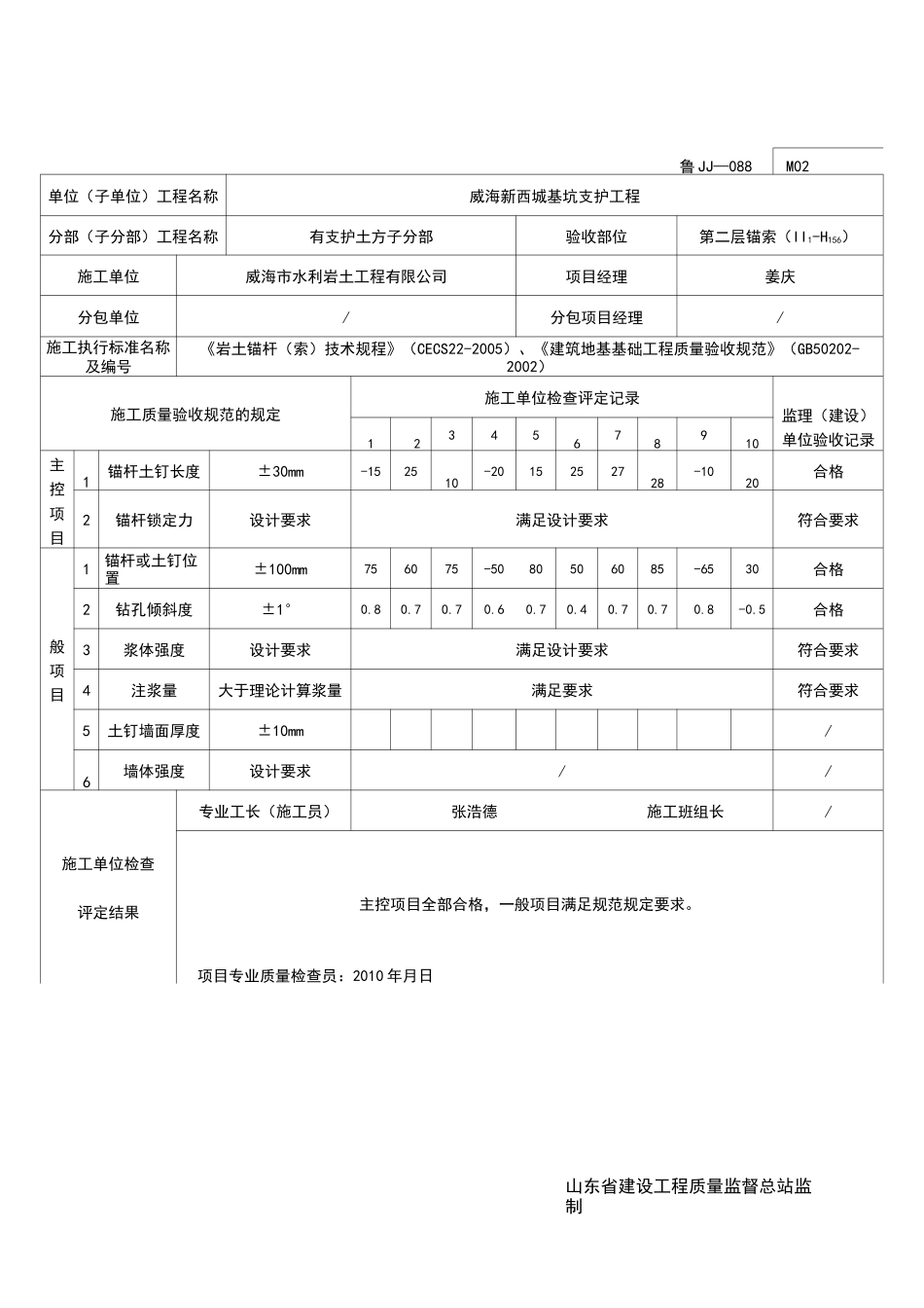 锚杆验收记录表_第2页
