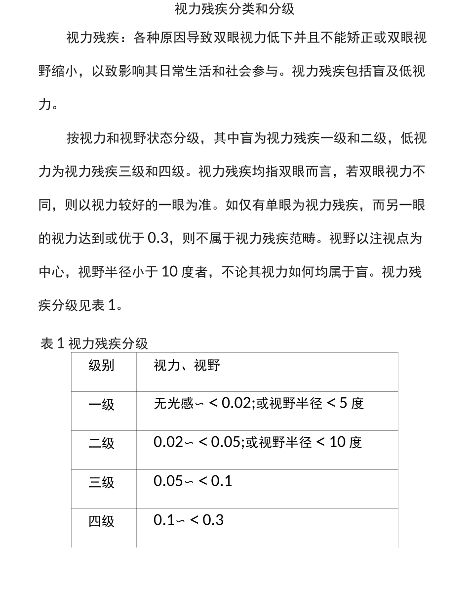 视力残疾分类和分级_第1页
