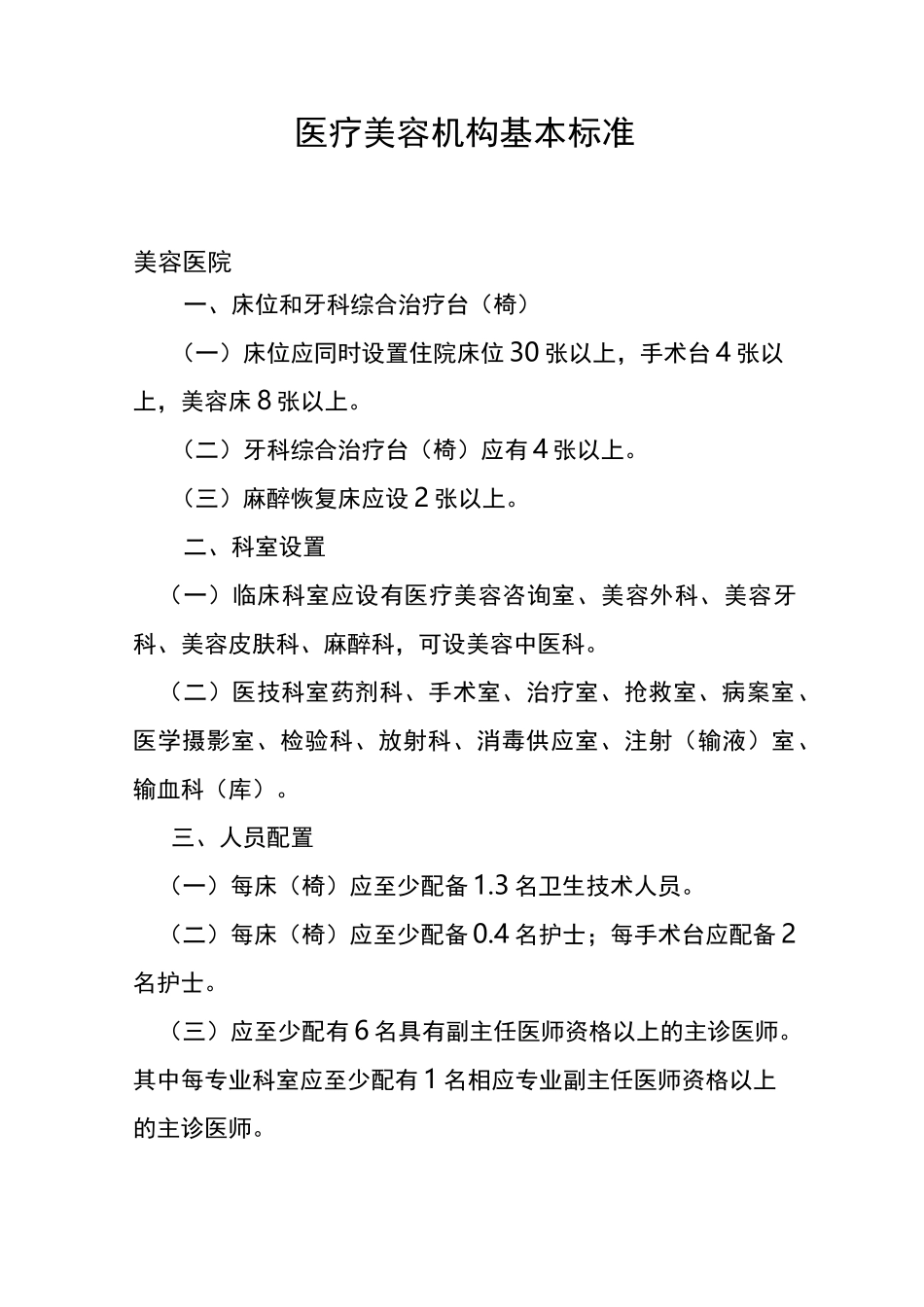 医疗美容机构基本标准_第1页