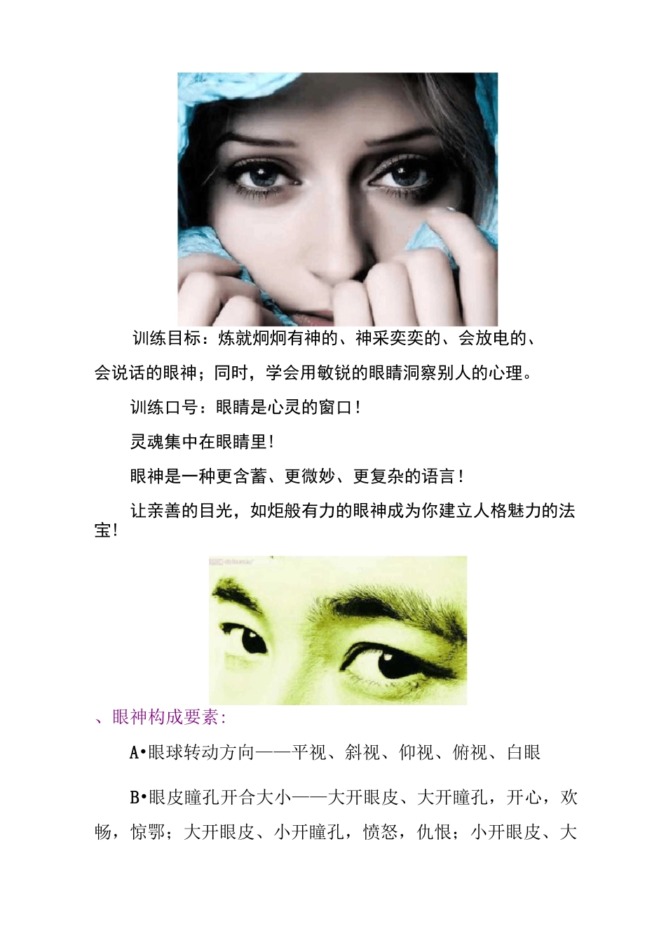 眼神与不同眼神的训练术详解 图_第2页