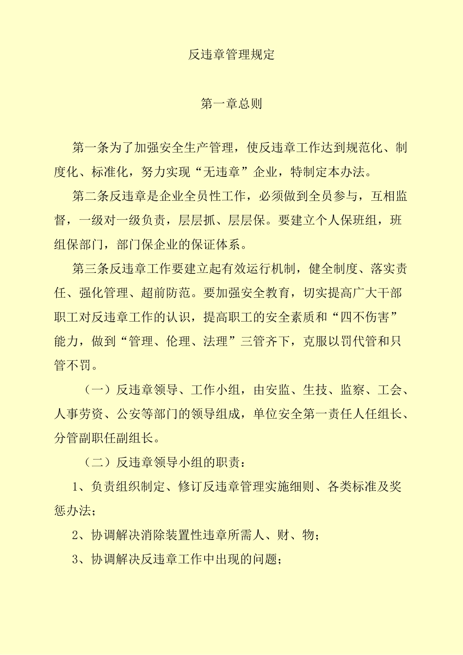 反违章管理规章制度_第2页