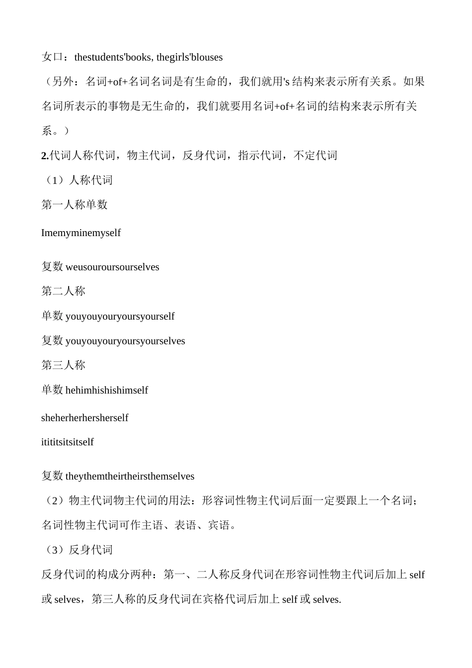 初中英语语法单词词性知识点总结归纳及词性转换规律_第2页