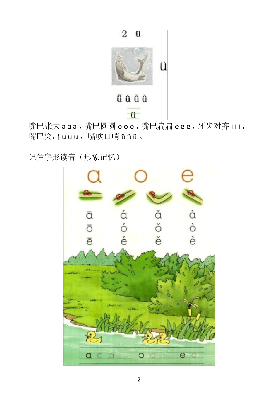 一年级：巧记汉语拼音口诀大全_第2页